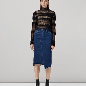 rag & bone Sukato Denim Midi Skirt NWT